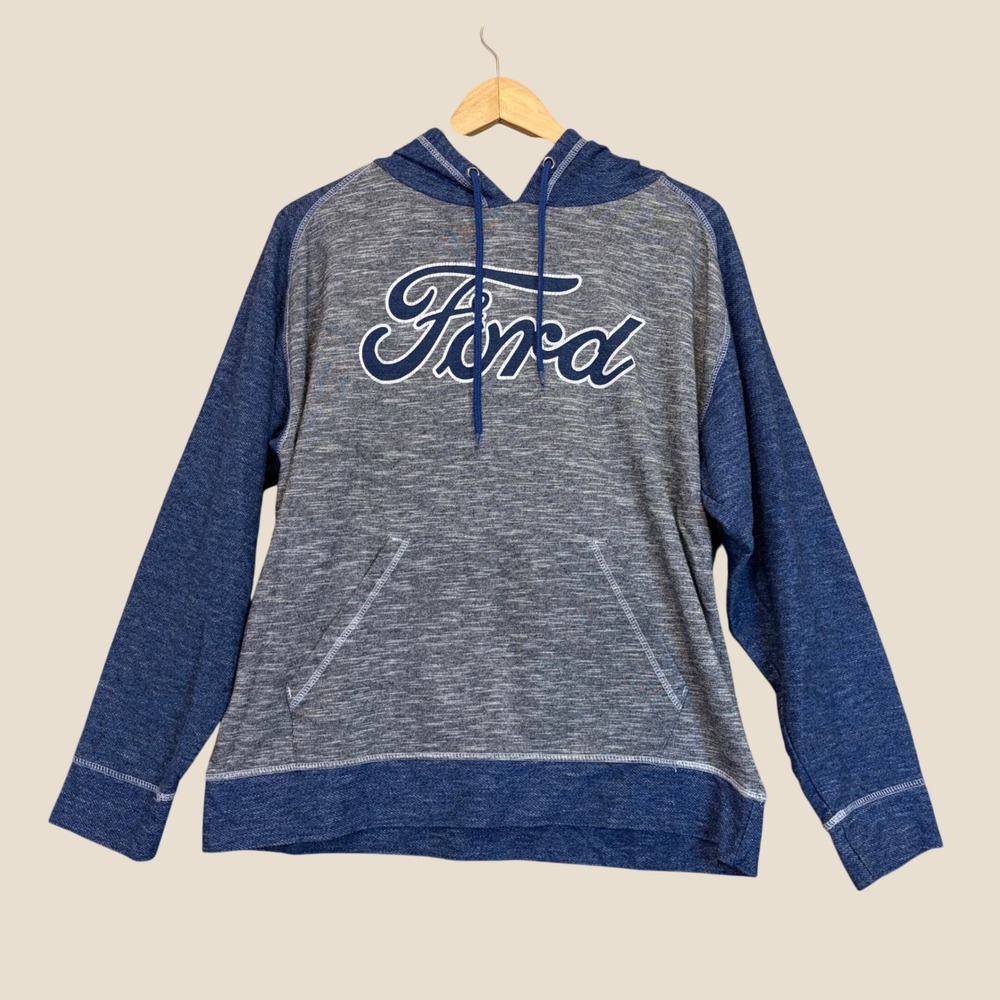 Ford Hoodie Large Pullover Graphic Sweatshirt Garage Retro Workwear Street Auto